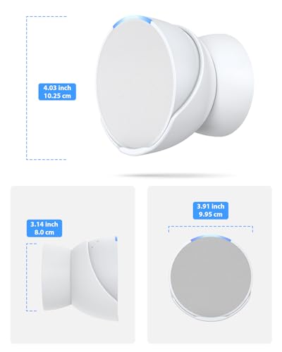 Maxonar Wall Mount, Holder with Integrated Cable Management Space Saving Stand, Compatible with Echo Pop and Google Nest Speaker, White - Image 3