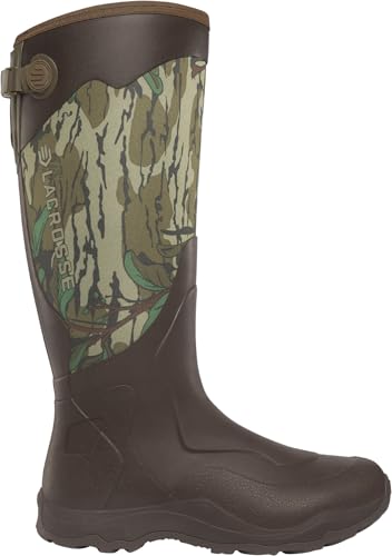 LaCrosse Men’s Alpha Agility 17” Waterproof Hunting Boots with Traction Agility Outsole, Premium Natural Rubber Construction, and EVA Footbed, Mossy Oak Green Leaf - 92