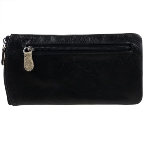 Image of ili New York Smooth Leather Soft Eyeglass Case, Zip Closure with RFID Blocking Lining, Travel-Friendly in Vibrant Colors