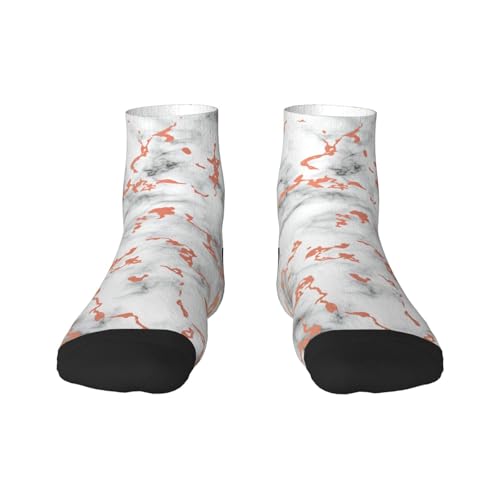 FSCEV Calcetines para adultos con textura de mármol, con salpicaduras de cobre, para hombres y mujeres, para el trabajo diario, correr y hacer ejercicio, adecuados para la mayoría de los pies, 2 Negro