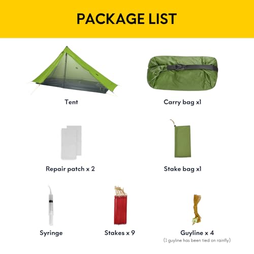 Image of LANSHAN Ultralight Waterproof 1-2 Person Backpacking Tent | Ultralight waterproof nylon, pitch anywhere, for camping & travel.