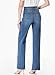 Sidefeel Women's Wide Leg Jeans High Waisted Stretchy Raw Hem Denim Pants Size 8 Blue