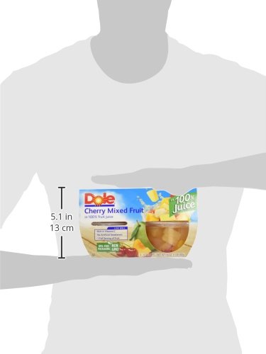 Dole Fruit Bowls Cherry Mixed Fruit In 100% Juice, Gluten Free Healthy Snack, 4 Oz, 4 Cups #TOP6