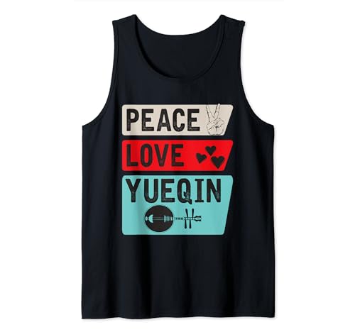 Peace Love Yueqin Instruments de musique Lecteurs de musique Débardeur