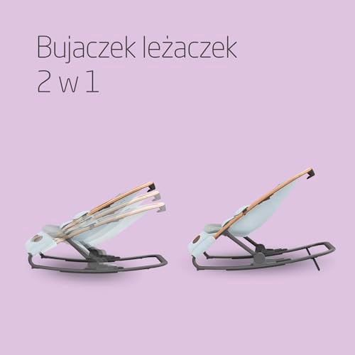 Maxi-Cosi Leżaczek Kori 2 w 1, lekki bujaczek z przytulną wkładką dla niemowląt, 09 kg, Essential Grey