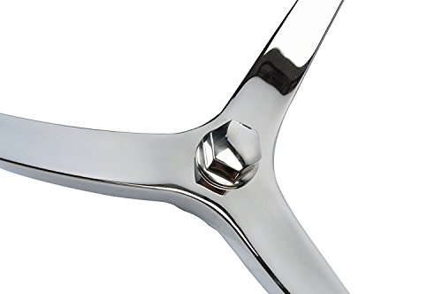 image for Amarine Made Stainless Steel Boat Steering Wheel 3 Spoke 13-1/2