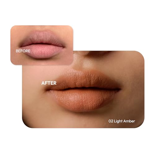 javin de seoul wink lip shade primer - all day top coat smudge-proof base semi-matte long-lasting lip primer 02 light amber