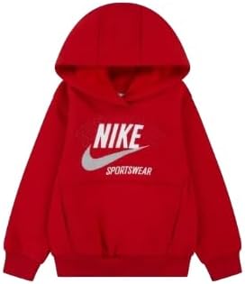 Nike Kids Retro Fleece Pullover Hoodie, University Red, 2T