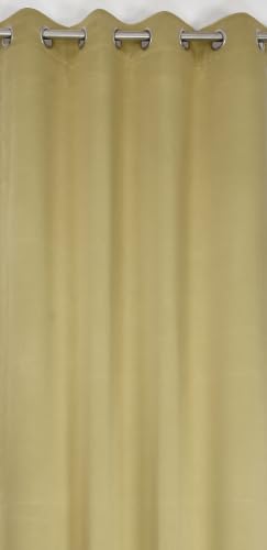 Image of LaVichitra 2 Pieces Solid Premium Blackout Curtains - Thermal Insulated, 3 Layered, 100% Opaque Window - 6 feet, Light Beige