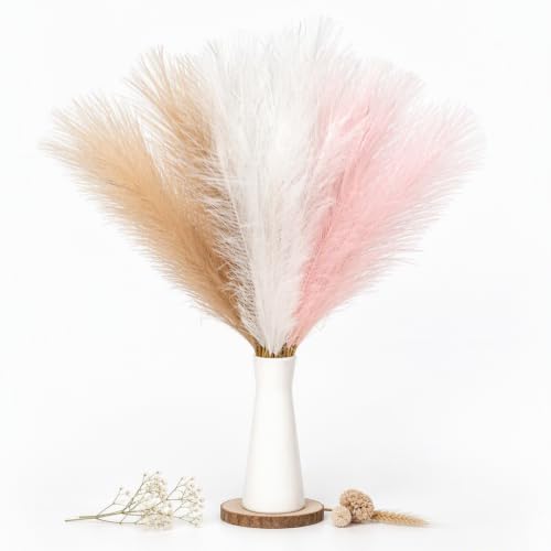Artificial Pampas Grass Decor,21.7' Fluffy Faux...
