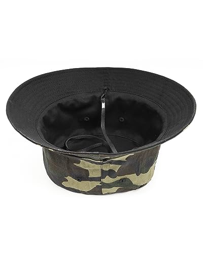 Image of XXL Oversize Bucket Hat Reversible, XL L M S Fisherman Sun Cap With Chin Strap, Travel Beach Outdoor Hat For Men Women