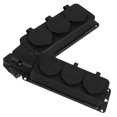 Hemobllo 2 Piezas 3 Exterior Impermeable a La Lluvia. Salida De Temporizador Tira De Energía Aire Libre Cajas Eléctricas Impermeables Regleta Impermeable Tiras De Poder Black Caucho