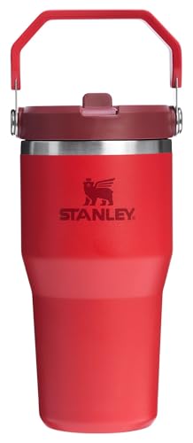 STANLEY IceFlow 2.0 Flip Straw Tumbler with Handle 20 oz | Twist On Lid and Flip Up Straw | Leakproof Water Bottle | Insulated Stainless Steel | BPA-Free | Chili Red
