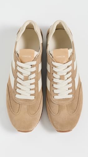 Vince Women's Oasis Runner Sneakers, Camel/White, 8 Medium US