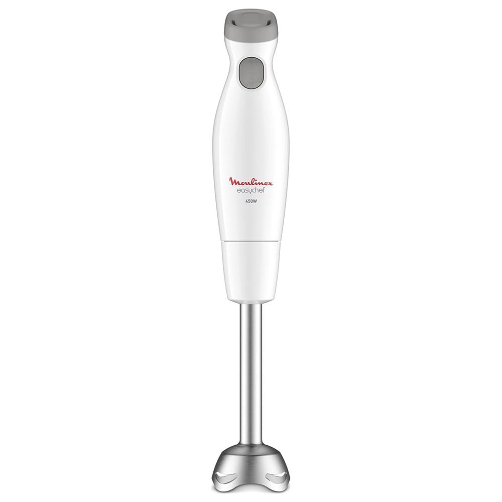 Moulinex Easychef DD4511 Hand Blender, 450 W, 2 Speed, Zelkrom Blades, White