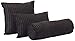 Chezmoi Collection Lex 7-Piece Dobby Stripe Comforter Set - Queen, Black