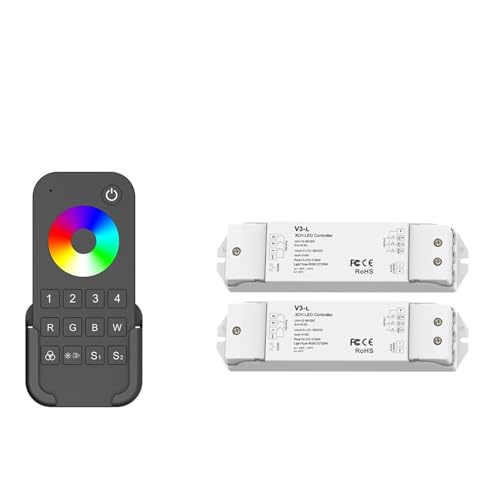 LED Controller 3 Channel DC 12V 24V 36V Dimmer Push Button Switch Dimming Function 2.4G 4 Zone Remote Control for DIM CCT RGB LE