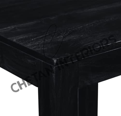 Image of Wooden Bar Dining Table and Chair /Solid Sheesham Wood Bar Table for Balcony with 2 Chairs (Solid Sheesham Wood, 2 Seater, Walnut Finish)