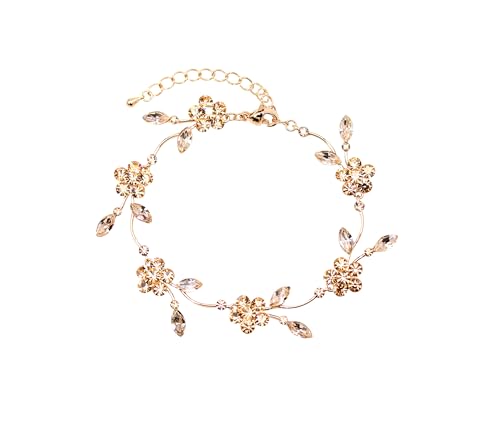 Image of Faship Gorgeous Rhinestone Crystal Floral Necklace Earrings Set