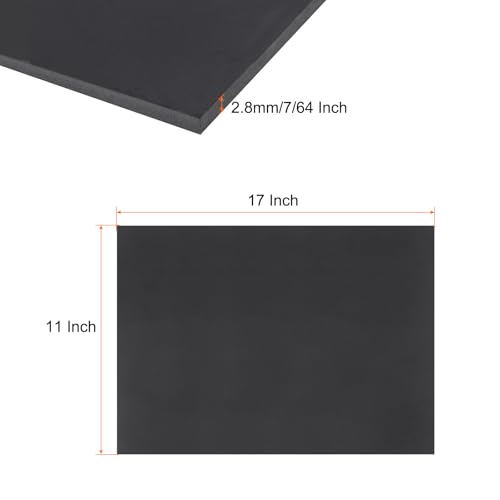 Image of Expanded PVC Plastic Sheet 7 /64 inch Thick, 11 inchx17 inch Lightweight Rigid Foam Sheet, [for Crafts Signage Displays Digital Screen Printing] - Black / 1 Pcs