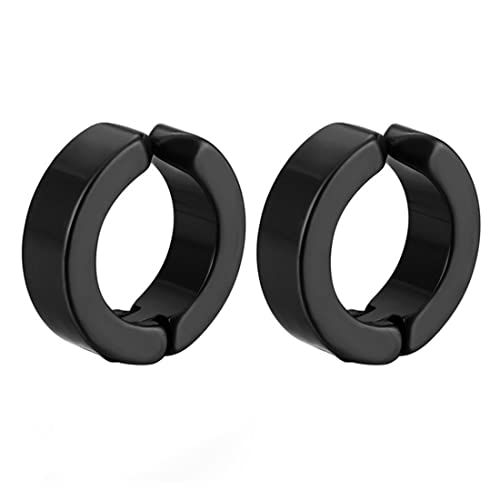 10 Pieces Non-Piercing Earrings Ear Clip Fake Ear Hoops for Men and Women Stainless Steel4