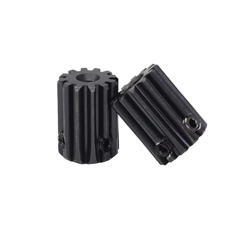 Bevel Gear Pinion Hardware Mechanical 1pcs Module 1 Spur Gear 1M-12T/14T 45# Carbon Steel Motor Gear Bore Size 4/5/6/6.35/7 Mm Transmission Accessories(4mm-14 Teeth)