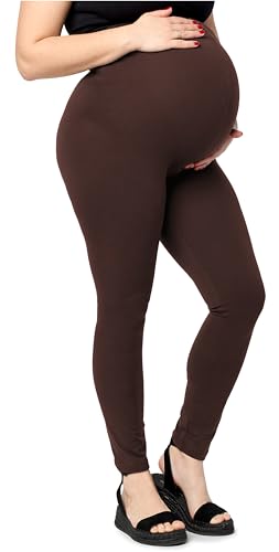 Merry Style Leggins Premamá Largos Mujer Tallas Grandes en Viscosa MS10-460 (Marrón, 7XL)