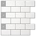Art3d 12"x12" Peel and Stick Backsplash Tile Subway Sticker White for Kitchen (10-Sheet)
