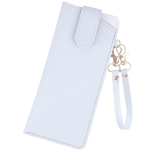 Image of Leather Sunglasses Pouch with Holster Clip, Portable Eyeglass Organizer Pouch Bags for Travel Hanging Backpack