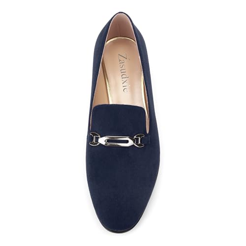 Image of Women's Loafers, Slip On Round Toe Comfortable Flats for Women Dressy and Work, Womens Business Casual Shoes
