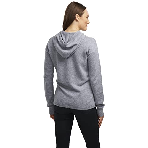 BEYOND FASHION Women's 100% Pure Cashmere Hoodie Sweater Solid Color Long Sleeve Heavenly Soft2