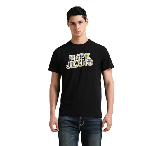 Image of Pepe Jeans Men T-Shirt|Cotton|Slim Fit
