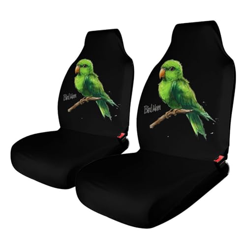 Parrot Bird Mom Car Seat Covers Universal Car Front Seats Protector Auto Interior Accessories 2PCS