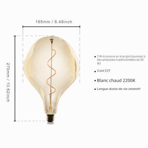 Ampoule LED E27 décorative or pour créer une ambiance bistrot chaleureuse et rétro - 7