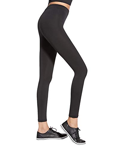 Bas Bleu Forcefit 90 Ladies Fitness Elastic Waist Leggings Made In EU, Black,M
