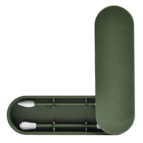 N/ A Reusable Cotton Swab Silicone Cotton Pads Cleaning Ears Cotton Bud (Green)