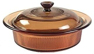Corning Vision - Cazuela redonda de ámbar con tapa (24 oz)