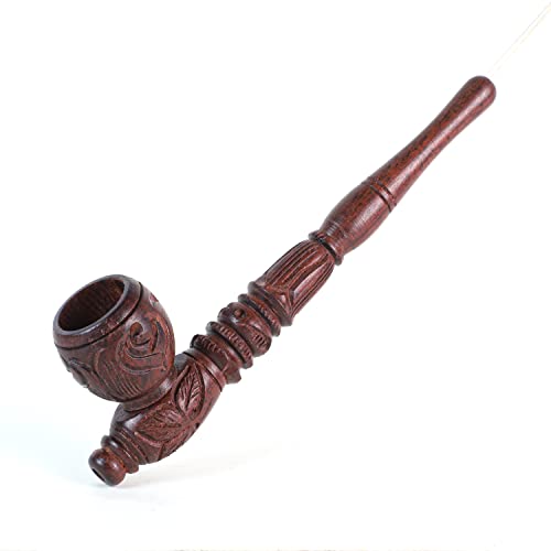 Image of ROYAL SWAG Antique Wooden Smoking Pipe with Removable Bowl | Natural Wood Build | Classic Vintage Design | Smooth Finish | Durable & Reusable | Handcrafted Premium Look for Collectors & Style