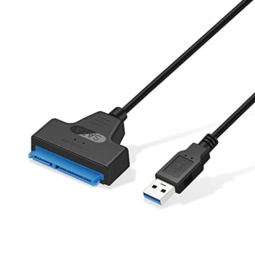 TECMIYO Adaptateur de câble SATA 5 Gbps 3.0 haute vitesse USB 3.0 vers SSD / SATA 2,5 pouces [Prise en charge UASP SATA III] Compatible avec Windows, MacOS, ChromeOS, Linux Cover