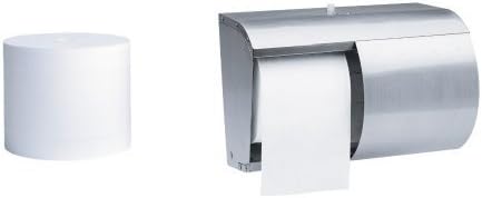 Kimberly-Clark Professional Stainless Steel Coreless Double Roll Bath Tissue Dispenser With 36-Pack Kleenex Cottonelle Coreless Toilet Paper Standard Roll Refill Bundle