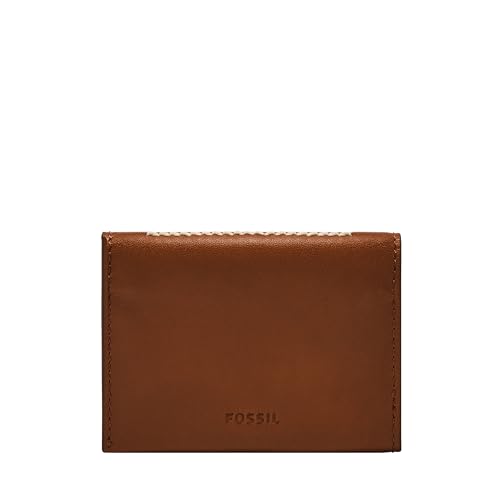 Image of Fossil Men's Westover Leather Slim Minimalist Snap Bifold Wallet, Medium Brown (Model: ML4642210)