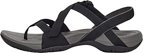 Teva W ASCONA Cross Strap, Sandali Donna, Nero, 38.5 EU