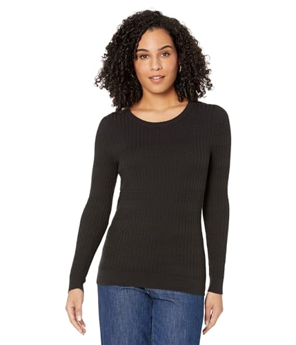 Tommy Hilfiger Women's Adaptive Cable Crewneck Sweater With Wide Neck Opening