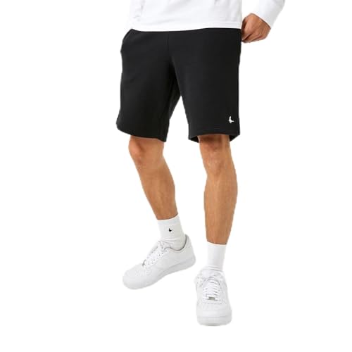 Jack Wills Mens Balmore Pheasant Fleece Sweat Shorts Black XXL