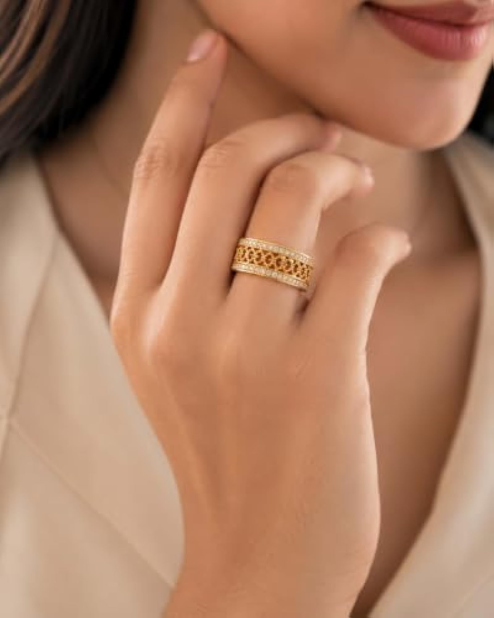 Elegant Adjustable Ring, Versatile Design