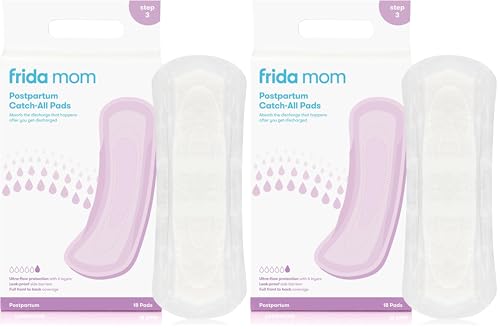 Image of Frida Mom Postpartum Pads, Leak Proof Feminine Care Maxi Pads, 6 Layers of Protection for Maximum Absorbency (18ct) (Pack of 2)