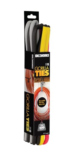 Gorilla Ties 31' Reusable Ties, Holds 200lbs, Set of 8