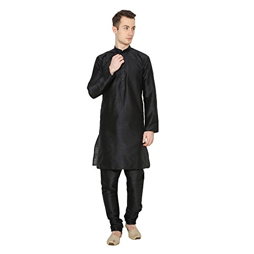 Image of Royal Kurta Men's Cotton Silk Plain Solid Long Only Kurta