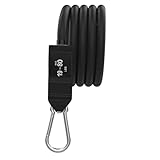 Bodylastics Stackable Resistance Band with Patented Snap Reduction Tech - Single Black Exercise Band, Heavy Duty Malaysian Latex, Iron Clips, 19lb to 80lb (Max)