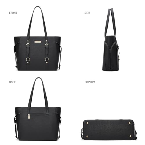 Image of Women Fashion Synthetic Leather Handbags Tote Bag Shoulder Bag Top Handle Satchel Purse Set